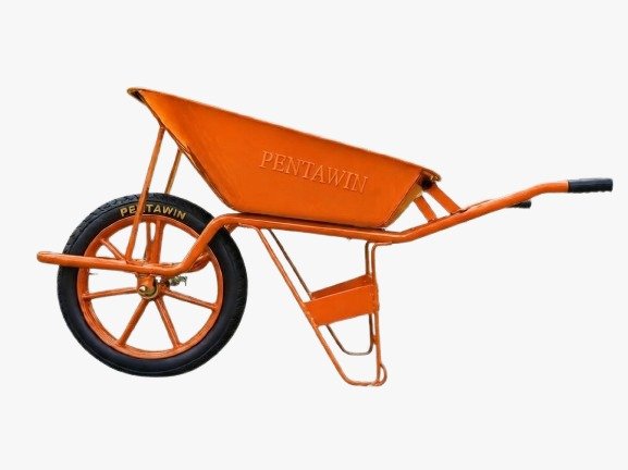 Angkong Roda Besar Bak Besi / Wheelbarrow Big Tyre Iron Bucket